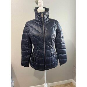 Kenneth Cole Navy Puffer Jacket Navy Blue Size XS